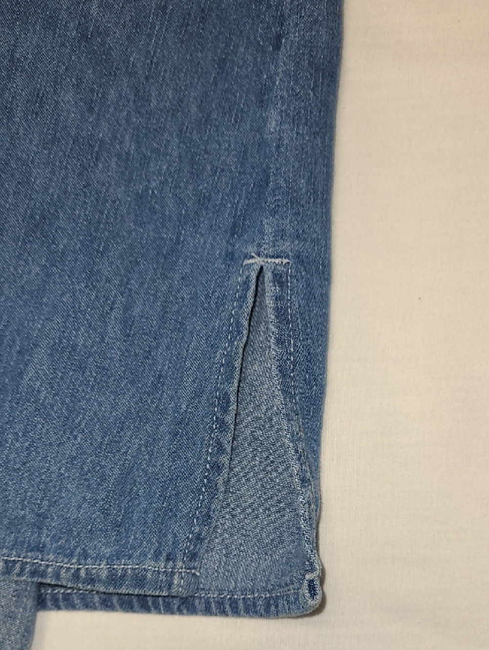 NWT Sleeveless western festive denim snap-front shirt in blue by Route 66 - Picture 10 of 11